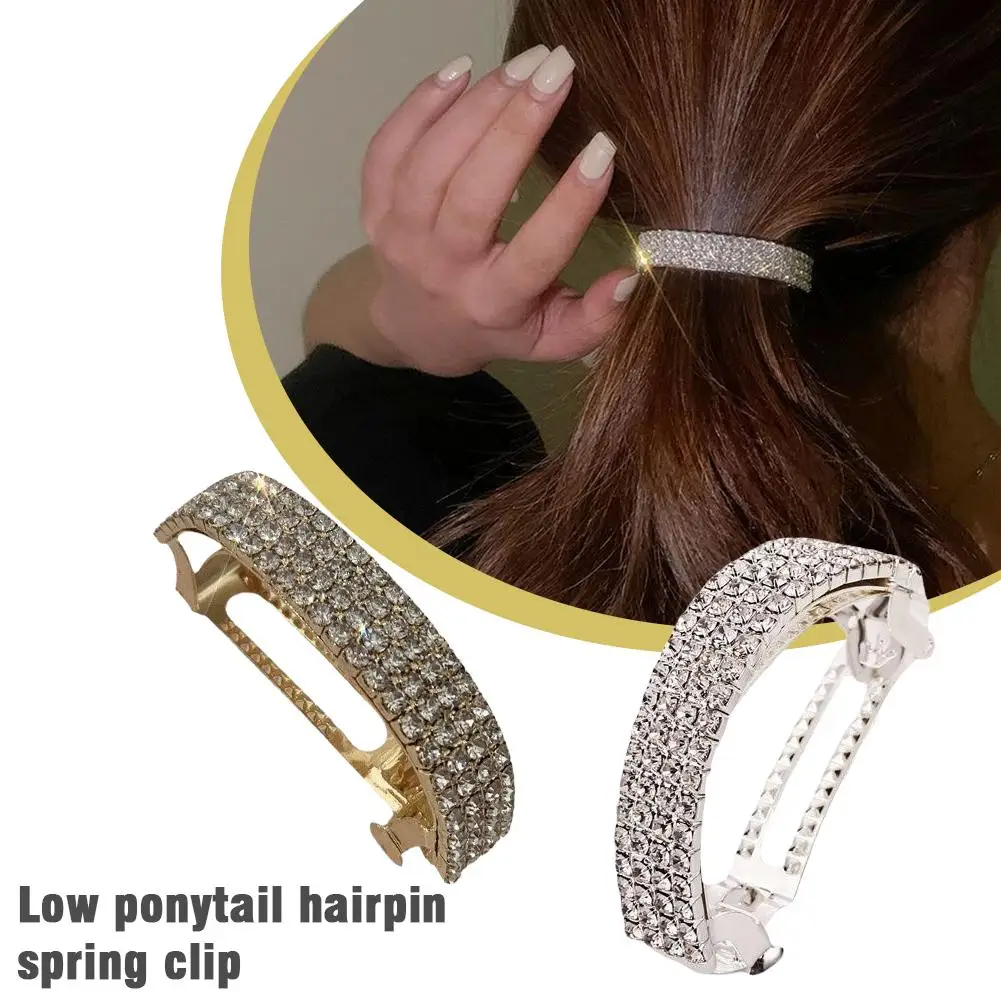 Low Ponytail Hairpin Spring Clip Anti-sagging Fixed Hairpin Artifact Accessorie Female Headwear Buckle Shark Ponytail Claws K6G2