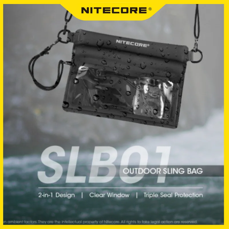 

Nitecore Slb01 2 в 1 Наружный строп черный 1 л 500d ПВХ Ткань Водонепроницаемая стандартная многофункциональная кросс-боди для путешествий