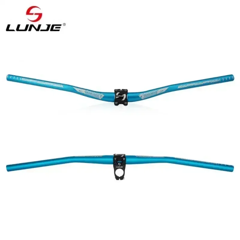 LUNJE Bike Handlebar Aluminum Alloy 31.8MM Mountain Bike Swallow Handle Horizontal Off-road 720/780MM Downhill Handlebar Parts