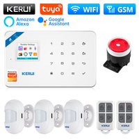 KERUI W181 WIFI GSM Home Security Tuya Smart Alarm System APP Control Wireless Door Sensor PIR Motion Detector Burglar Alarm Kit