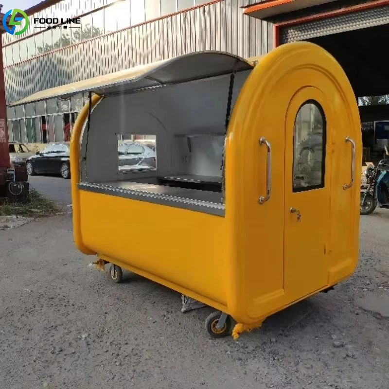 Customized Commercial Street Food Truck Fully Equipped Stainless Steel Food Trailer with Kitchen Fast Delivery Food Truck