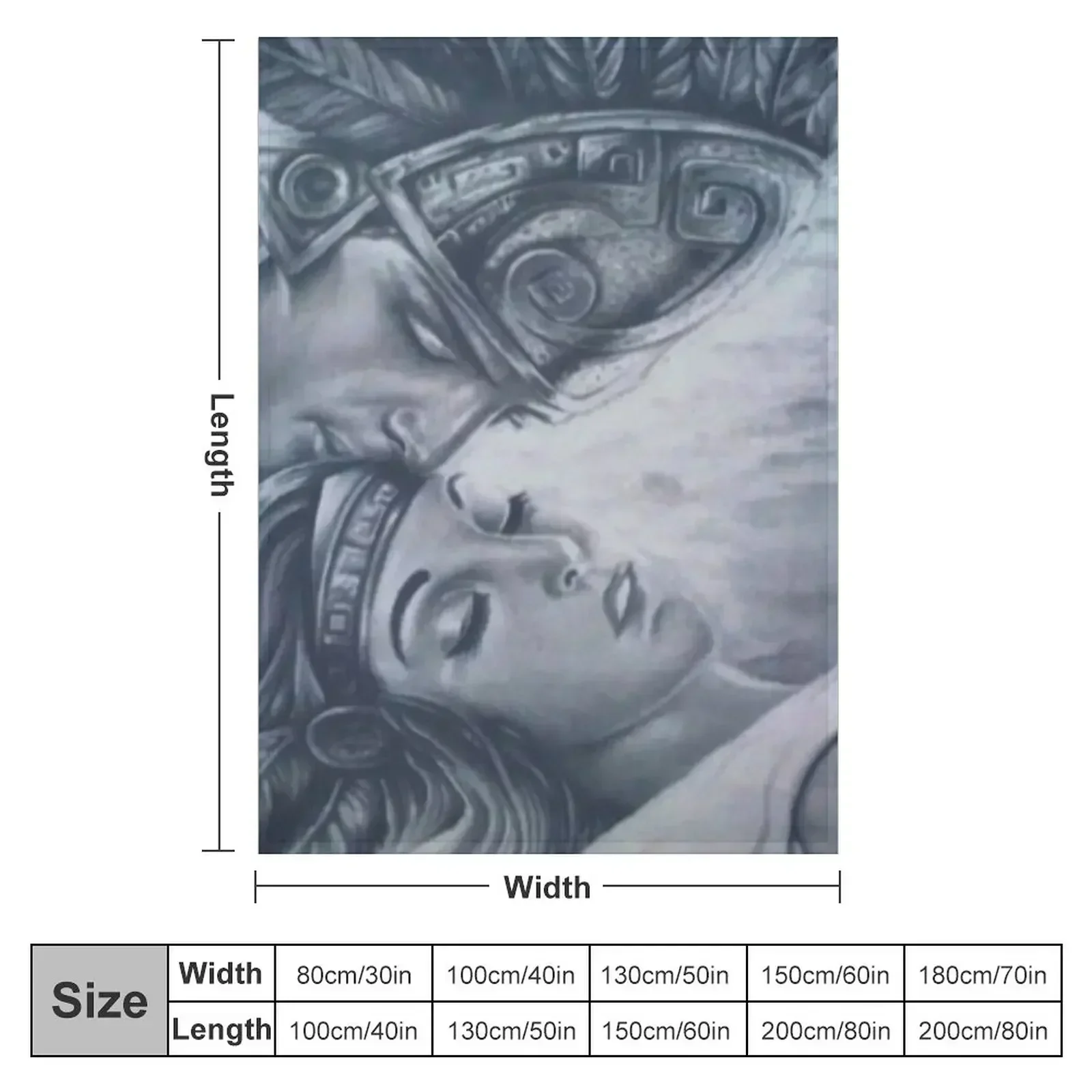 Kissing Aztec princess Throw Blanket Designers bed plaid for sofa Single Decorative Beds Retros Blankets
