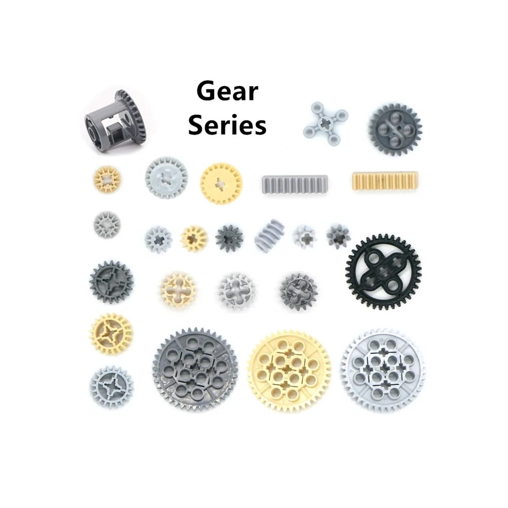 Parti tecniche MOC Gear Bulk Bricks assemblare particelle blocchi di costruzione ad alta tecnologia fai da te compatibili con tutti gli accessori del modello di auto di marca