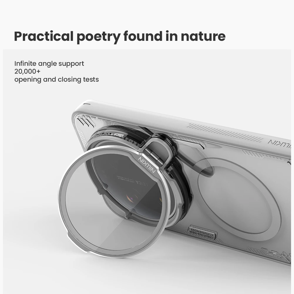 Чехол Nillkin для Xiaomi 17 Ultra 5G Iceblade Prop с магнитной защитой камеры и подставкой, жесткий чехол из поликарбоната с поддержкой Magsafe, защитная задняя крышка.