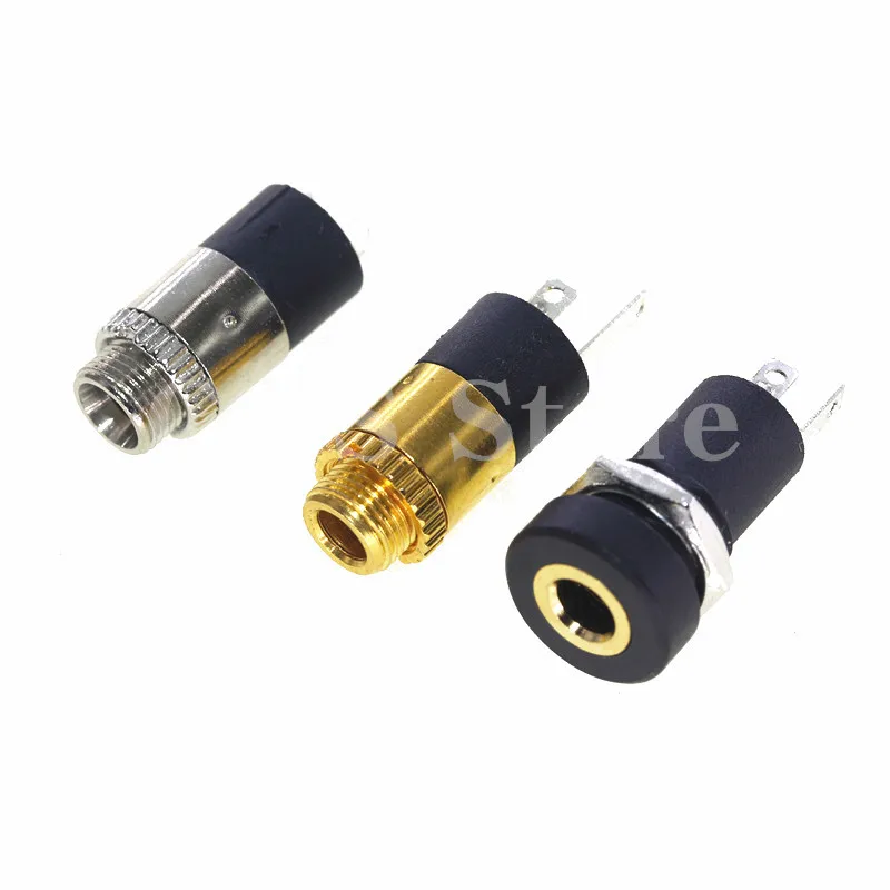 5pcs PJ392 Stereo Female Sockect Jack 3.5 Audio Headphone Connector 3.5mm Stereo Headphone Audio Video Jack Socket Plug PJ-392