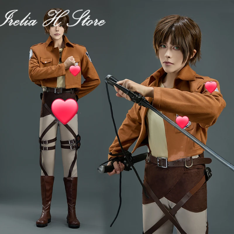 

Irelia H Attack On Titan Eren Jaeger Levi Mikasa Косплей Костюм Скаутский полк Recon Corps наряд Аниме косплейgf