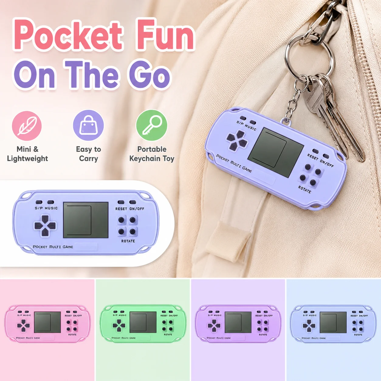 1/2/3PCS Christmas Classic Brick Game Console Pocket Handheld Gaming Device Holiday Gift