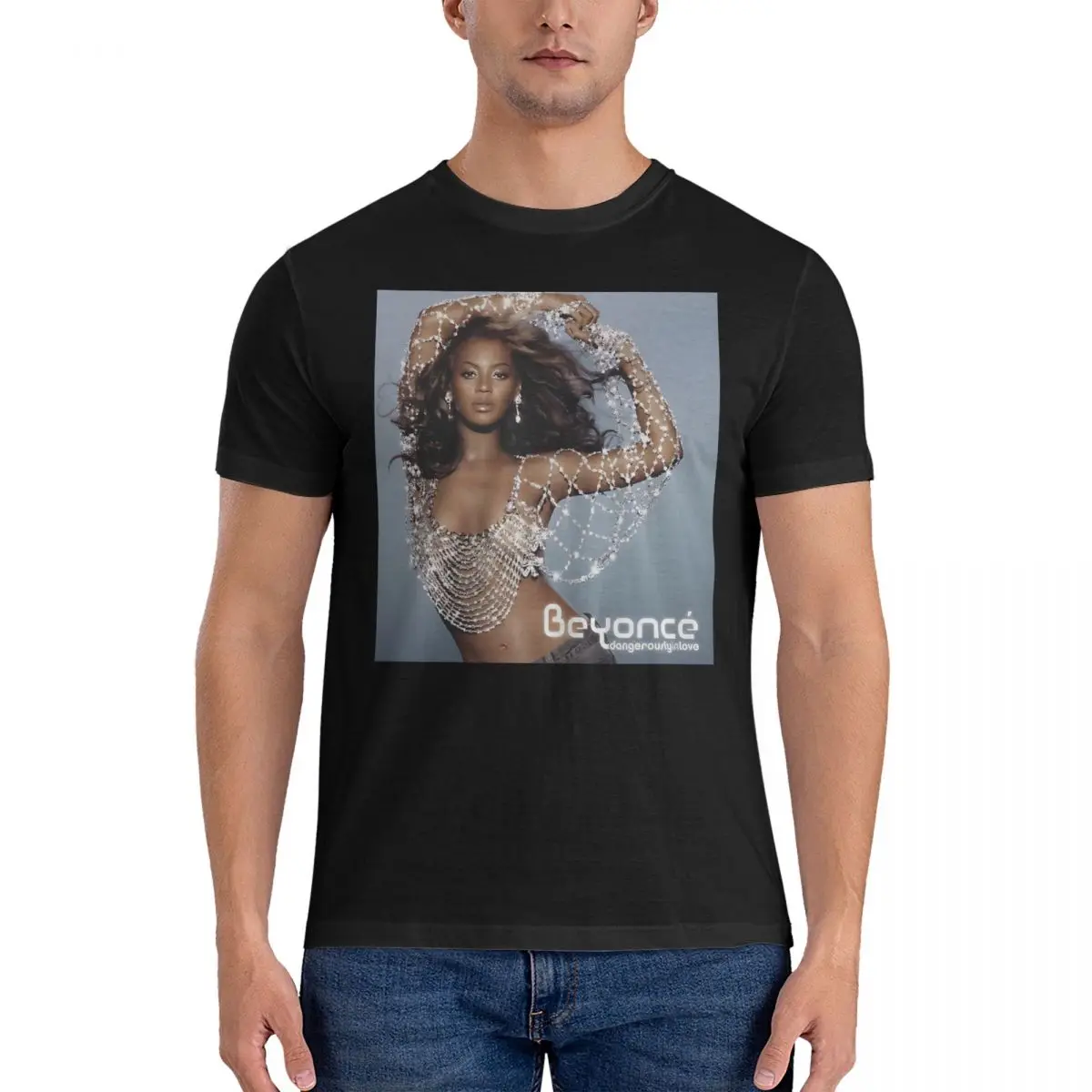 House Men's T Shirts B-Beyonce Vintage Tee Shirt Short Sleeve Crew Neck T-Shirts Pure Cotton Graphic Printed Tops