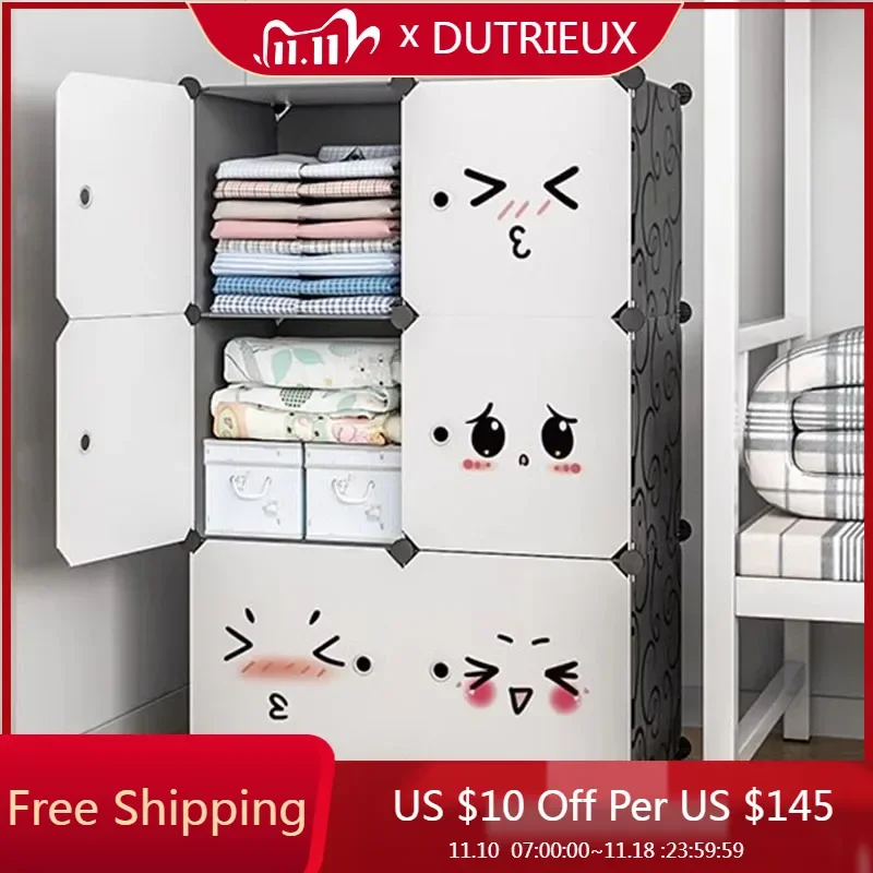 

Cheap Jewelry Wardrobe Bedroom Storage Cupboard Partitions Drawers Portable Cabinet Closet Foldable Ropero Furniture For Room