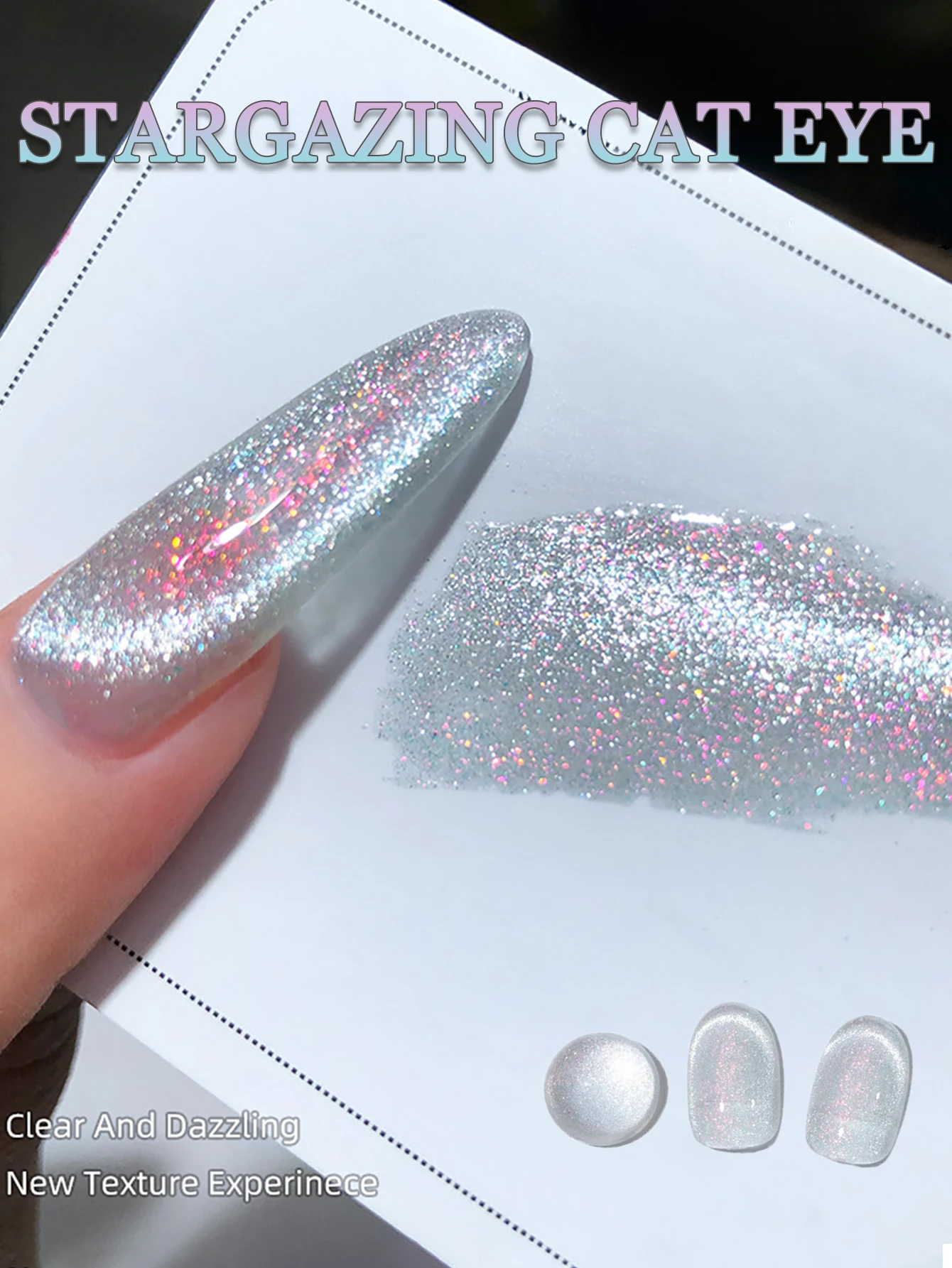 SHAKA 10 ml magnetisches Gel, semi-permanenter Glitzerlack, Nagel-Ar-reflektierendes holografisches UV-LED-Gel, DIY Nagellack-Gel