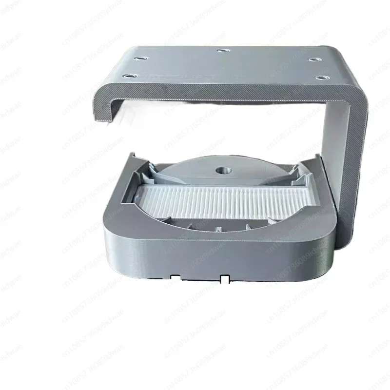 1Set Hanging Bracket for Mac Mini M4 2024 Dustproof Anti Pet Hair PLA Host Hanger with HEPA Filter Screws Silvery PC Base Holder