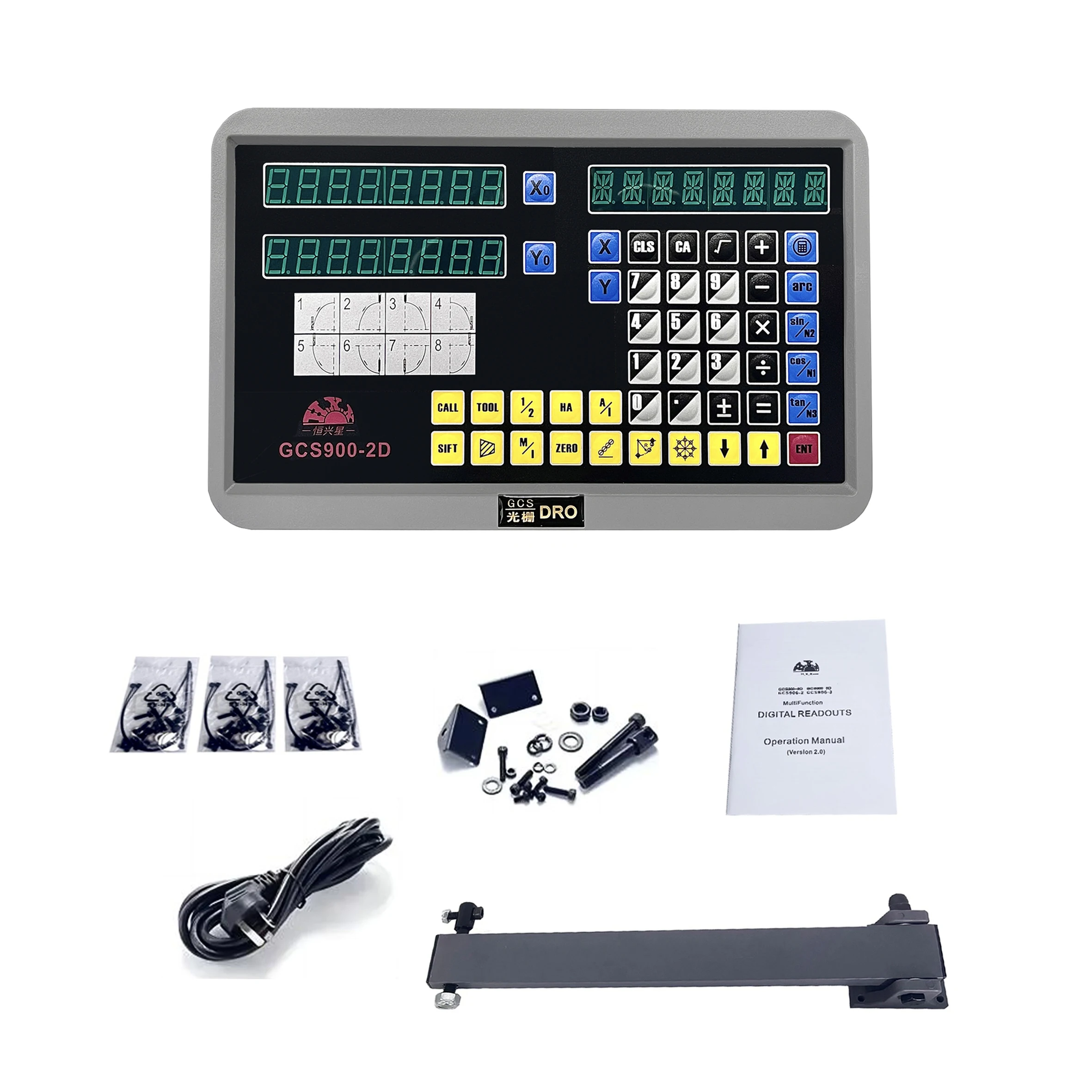 Imagem -02 - Readout Digital com Codificador de Escala Linear Eixos Dro Ac110v 220v Display 501000 mm Fresagem Lathe Dro Novo Pcs Gcs9002d