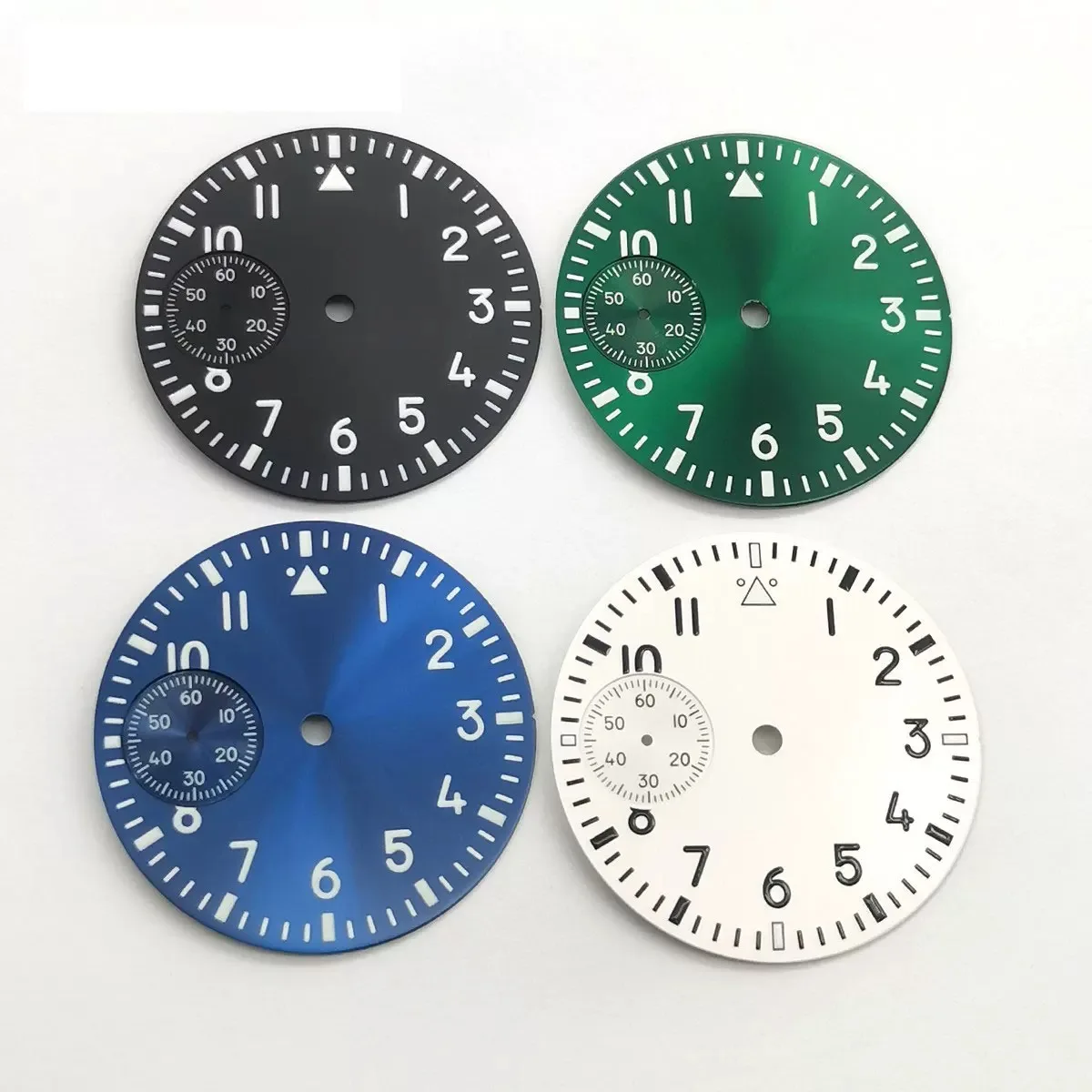 Accessori per orologi Quadrante vuoto con movimento Tianjin ST3600 luminoso verde Parti di riparazione per orologi Quadrante non contrassegnato 37 mm