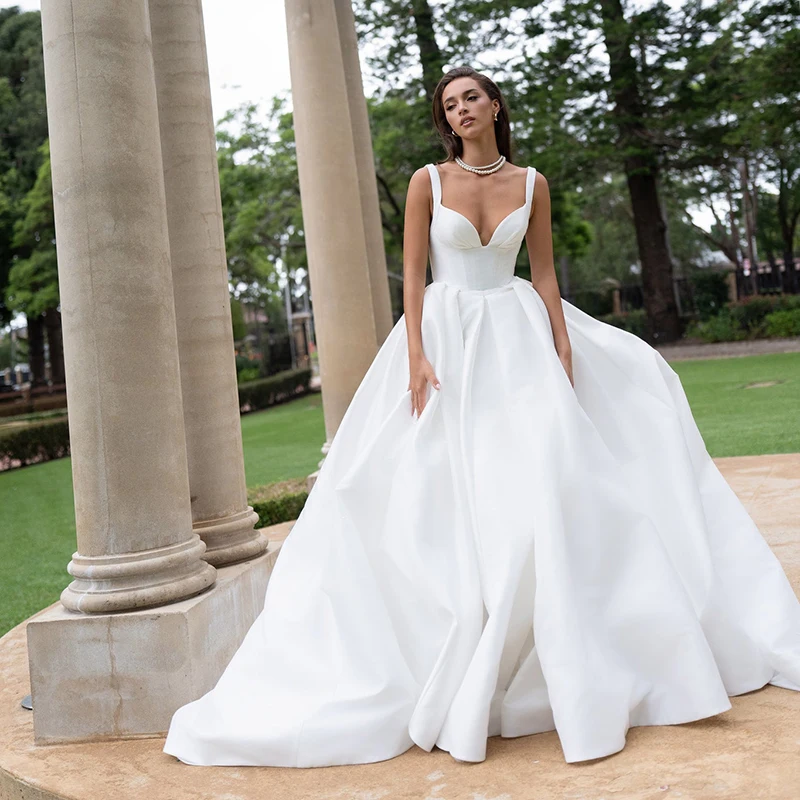 

Eightree Elegant Princess A-Line Wedding Dresses Sweetheart Sweep Train Bridal Dress Women Wedding Ball Prom Gowns Customized