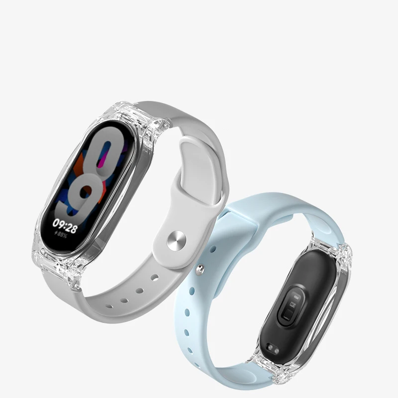 Case+Strap for Xiaomi Mi Band 8 7 Watchband Sport Silicone Wristband Mi Band 5 6 Bracelet for Xiaomi Band 3 4 Strap
