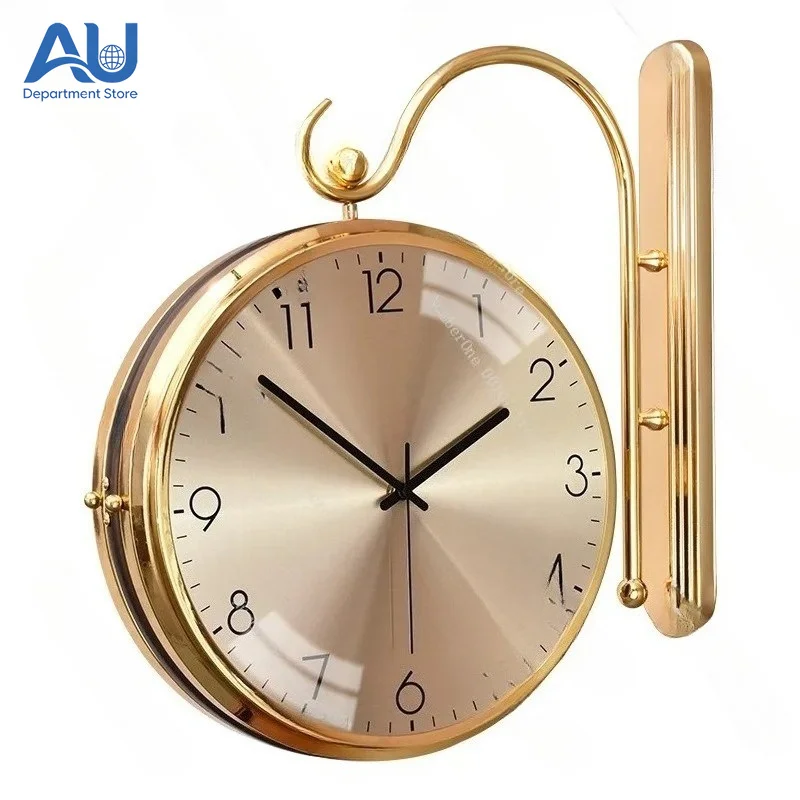 Light Luxury Fashion Double-Sided Clock Personality Simple Two-Sided Wall Clock