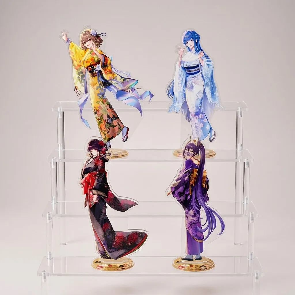 NIKKE Goddess of Victory Anis Kimono Acrylic Stand Double Sided Print Desktop Decor Popular Game Character Keychain Collection G