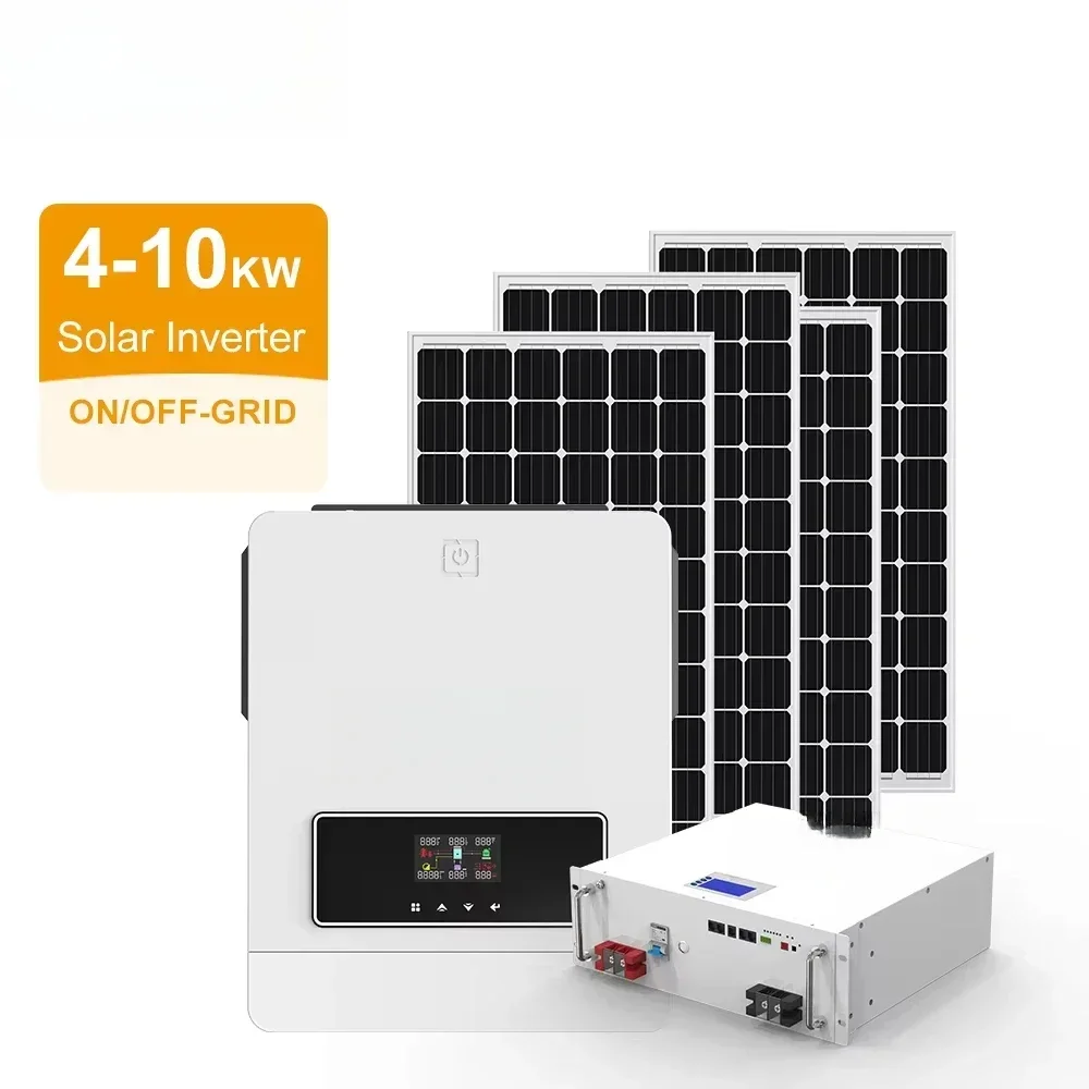 Kit de système solaire 6KW 10KW 4KW 8KW 11KW MPPT onduleur solaire hybride hors réseau 6000 Watts système solaire hors réseau