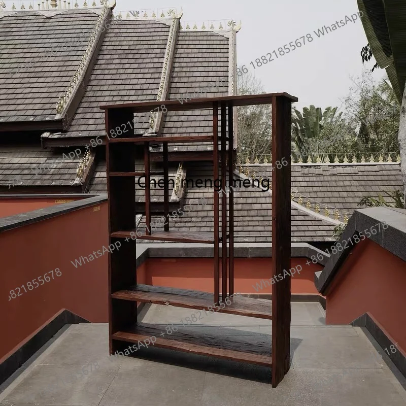 

Bogu shelf segmented wabi-sabi style ancient wood display shelf bookshelf ancient wood homestay