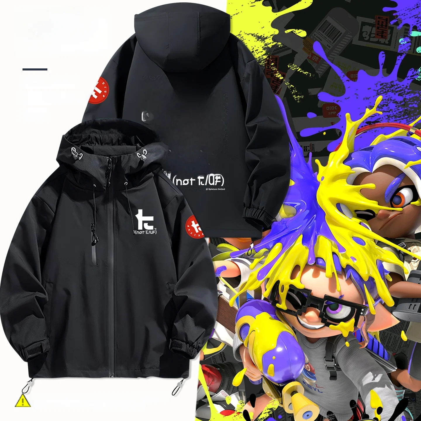 

Куртка-ветровка Anime Spray Warrior для мальчиков, косплей, ветрозащитная, из полиэстера, с длинными рукавами, капюшоном и застежкой-молнией