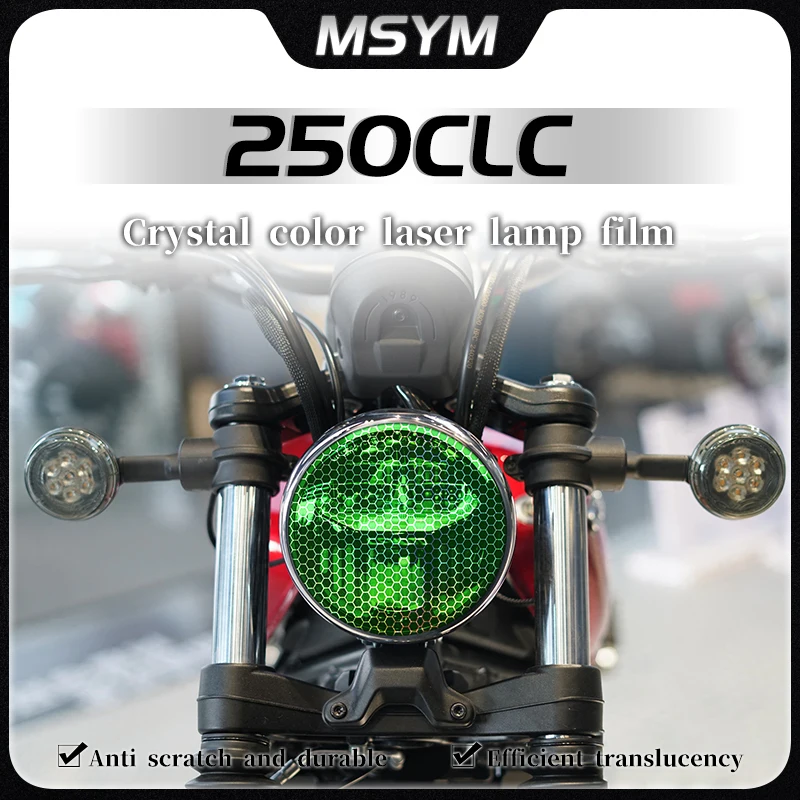 

For CFMOTO 250CL-C 250 CLC 250clc 2024 Honeycomb laser headlight film taillight film transparent protective film accessories