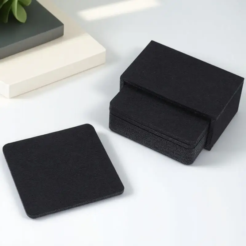 8pcs Placemats Cup Coasters Non-Slip Heat Resistant Tableware Mat Water Absorption Felt Pad Foldable Kitchen Dining Accessories