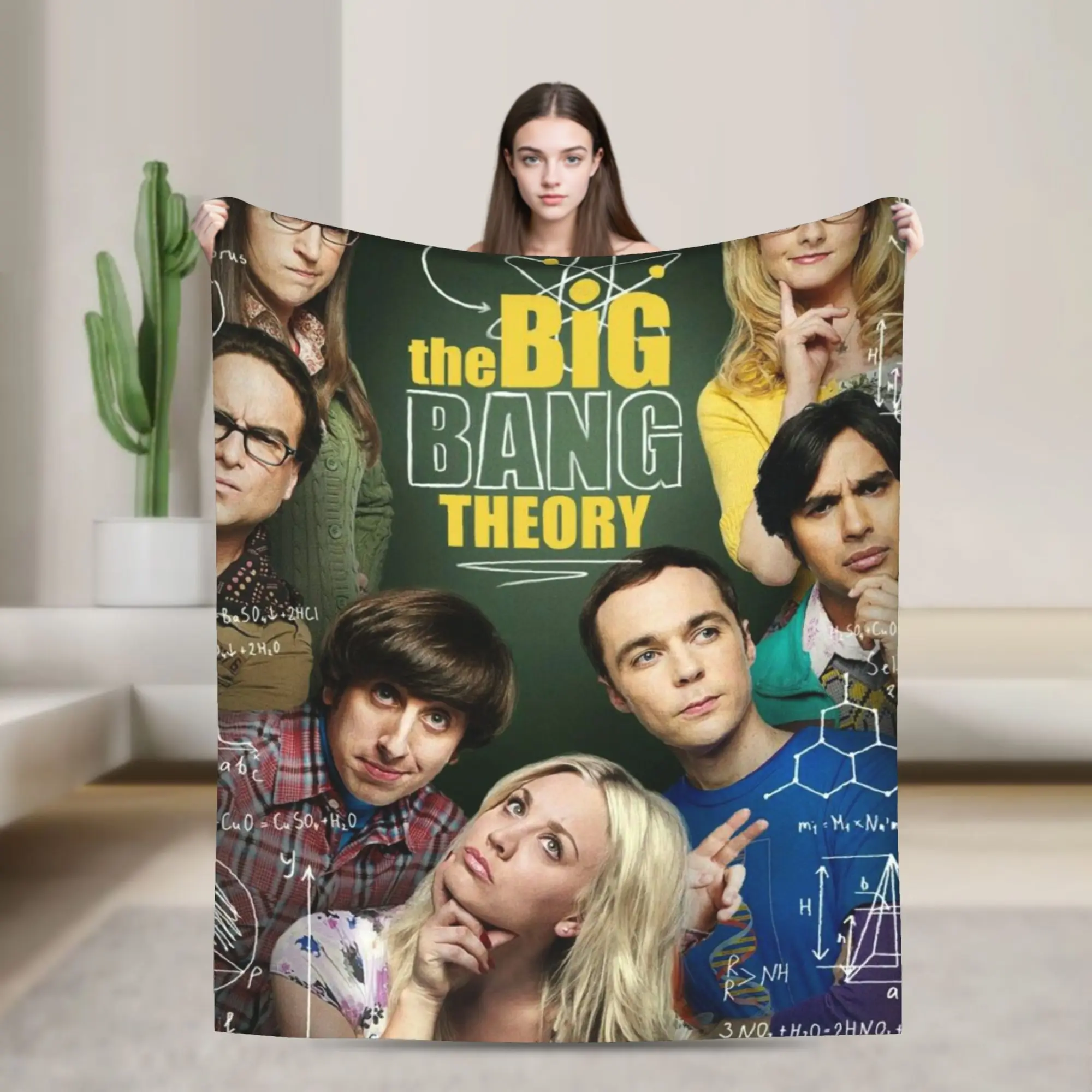 

New Arrival The Bigs Bangs Theory Blankets Lightweight Thin Coral Fleece Plush Comfortable Throw Blanket Machine Washable