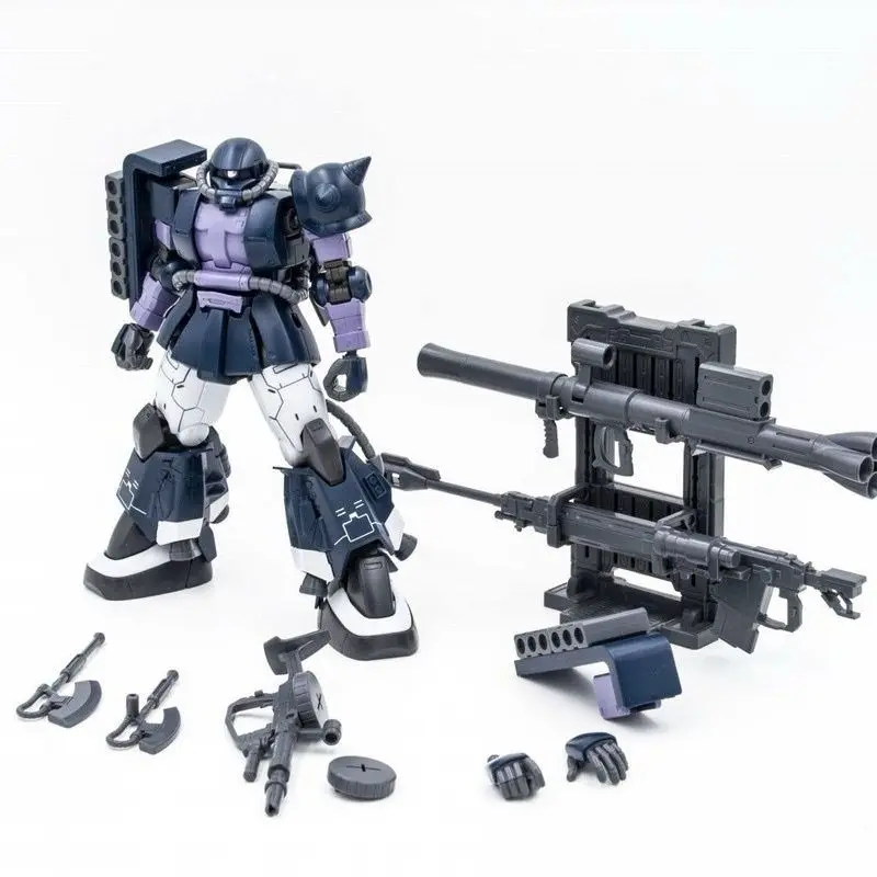 Gaogao Model Hg 1/144 Gto Ms-06R-1A Zaku High Mobility Type Black Tri Stars Gaia Mash Collectible Robot Kits Models Kids Gift