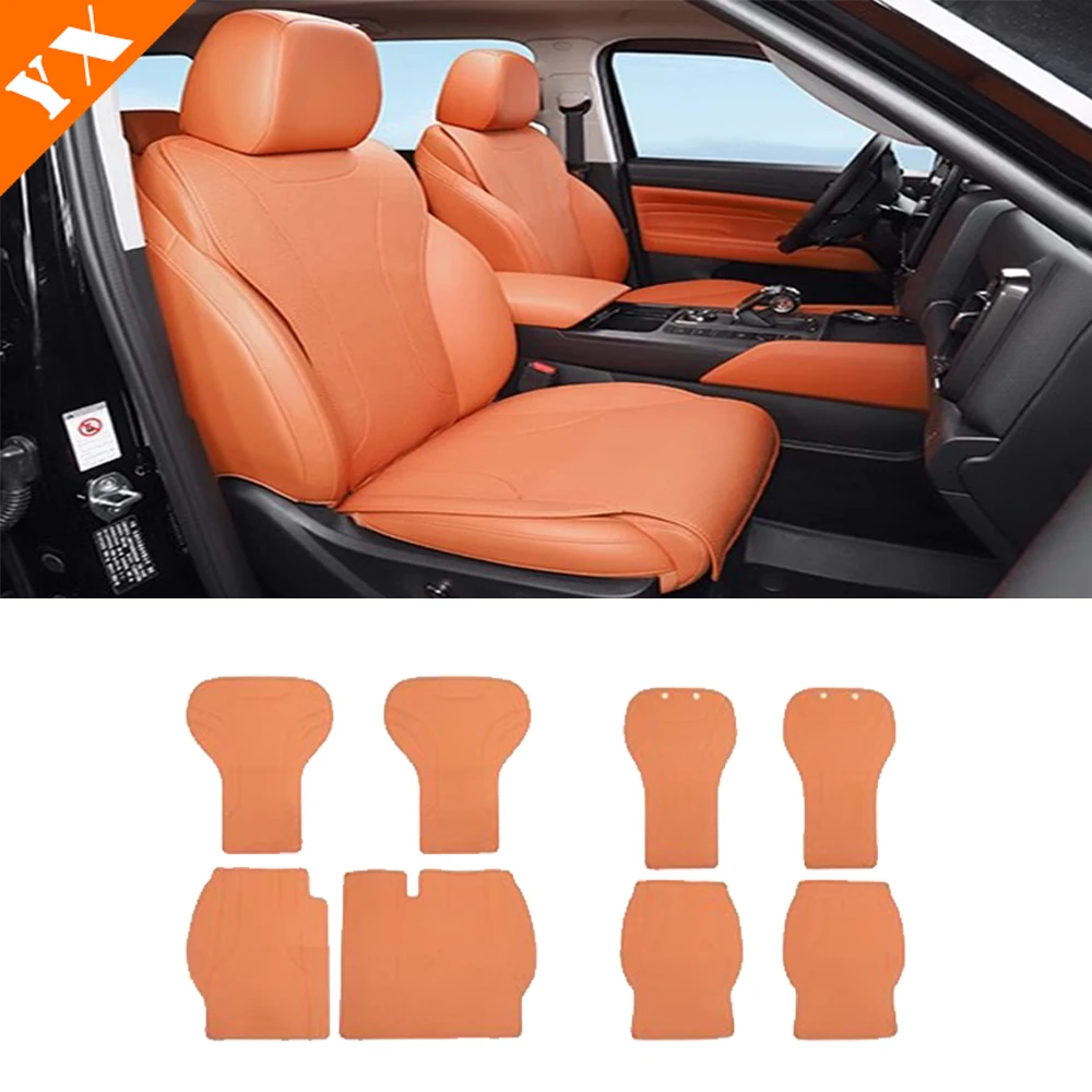 For GMW Haval H9 2024 2025 Accessories Car Half Pack Four Season Leather Seat Cushion,Summer Breathable Cushion Cover