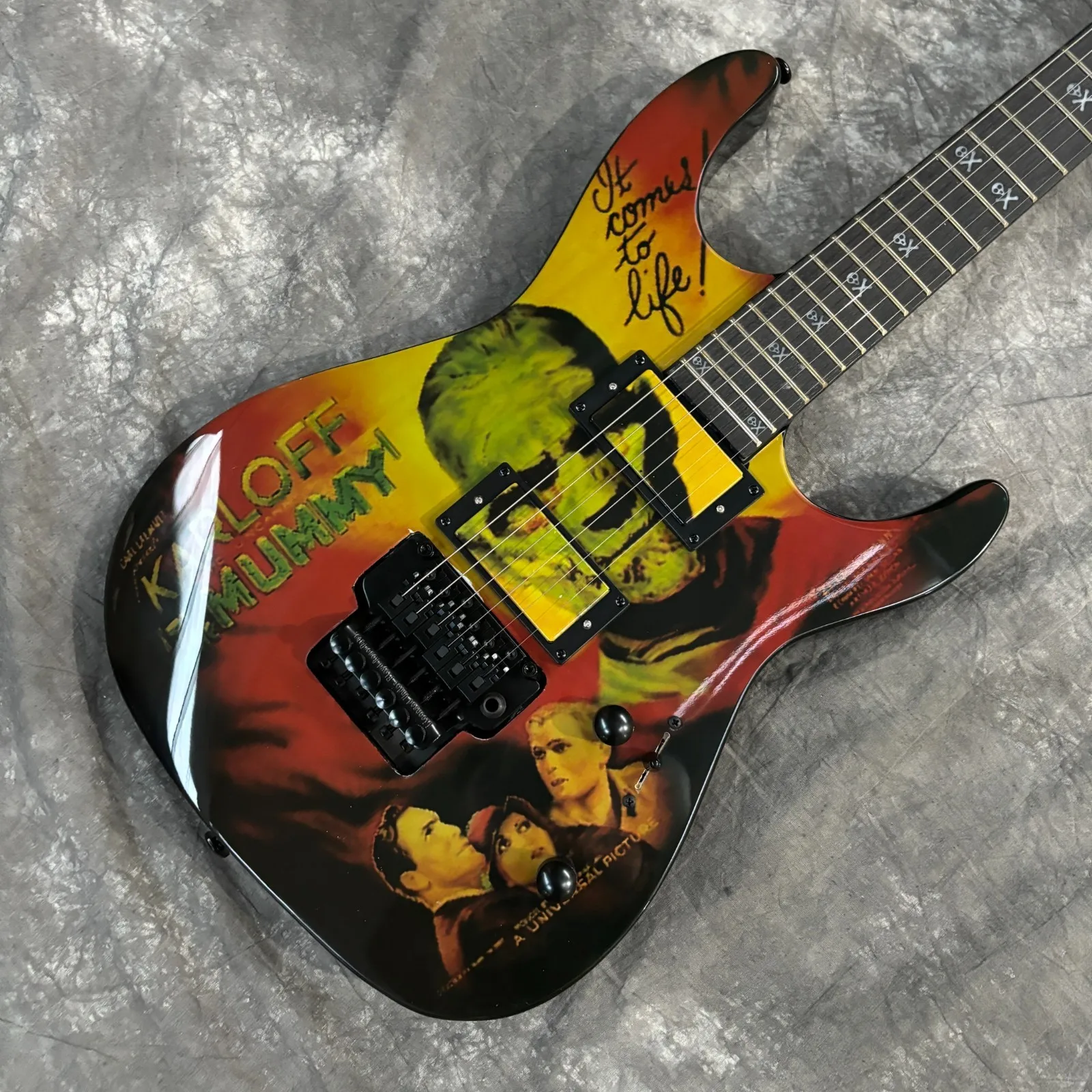 Guitarra LTD KH-3 Karloff Mummy con Puente Floyd Rose Tremolo