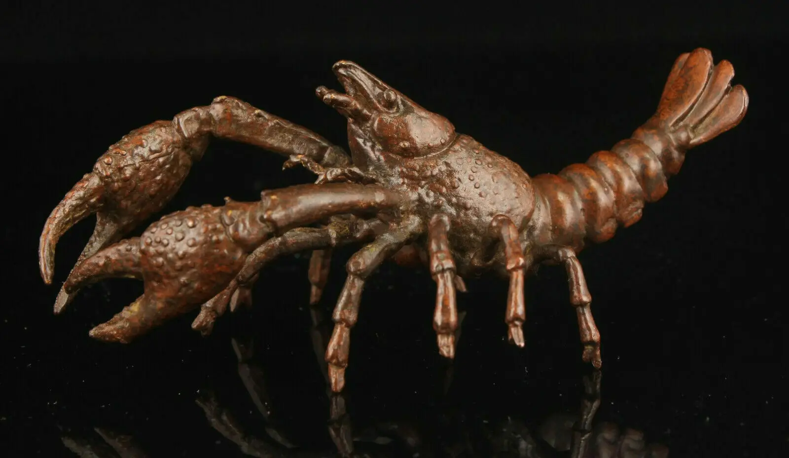 china-hand-carved-retro-pure-copper-exquisite-lobster-desktop-decoration