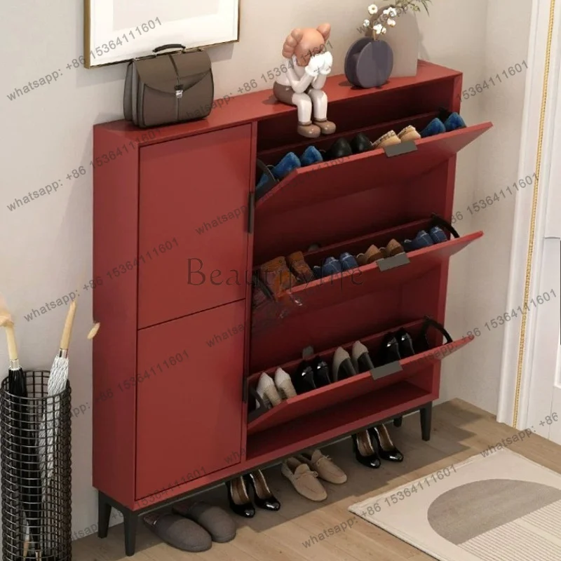 Factory Direct Sales Vertical Italian Minimalist Shoe Cabinet Designer Modern Nordic Hidden Shoe Shelf Organizer Storage Zapater
