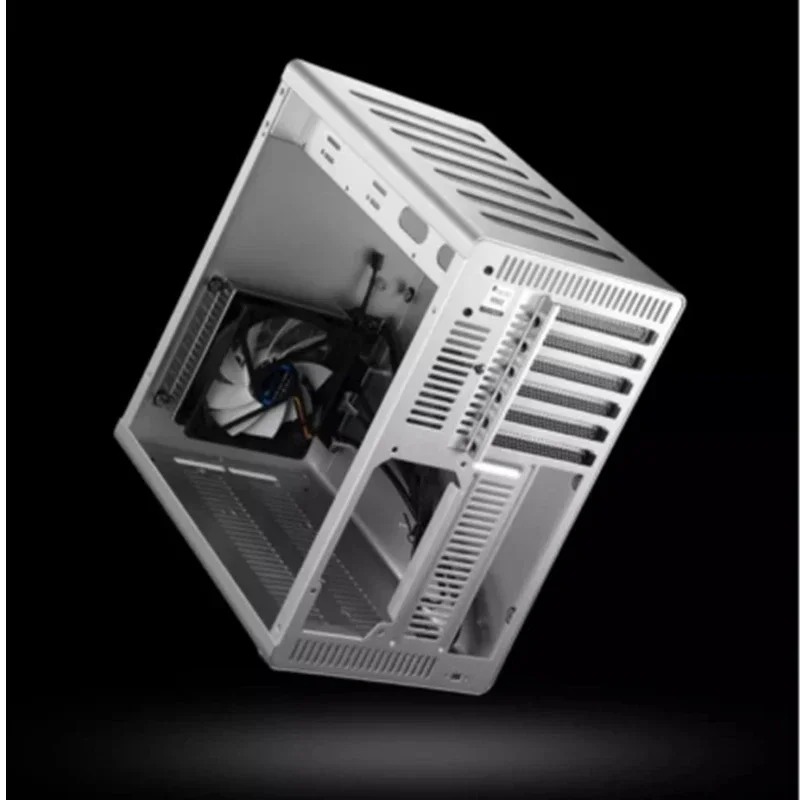 RM2 Aluminum PC Case – Supports ATX motherboards and large power supplies; compact design.