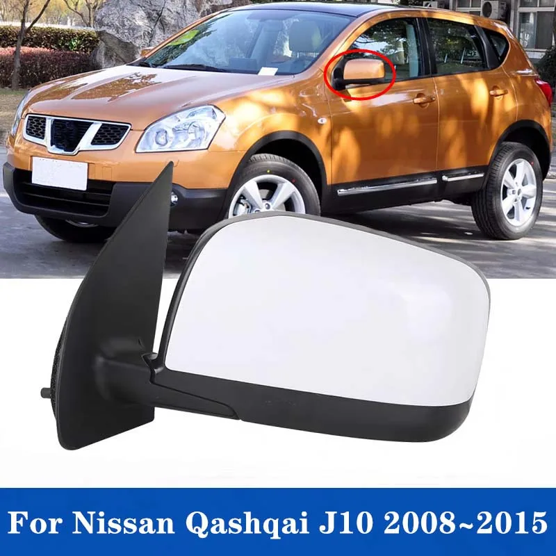 Auto Door Wing Rearview Side Mirror Assembly For Nissan Qashqai J10 2008 ~2015 3/5/9PINS Without Electrical folding