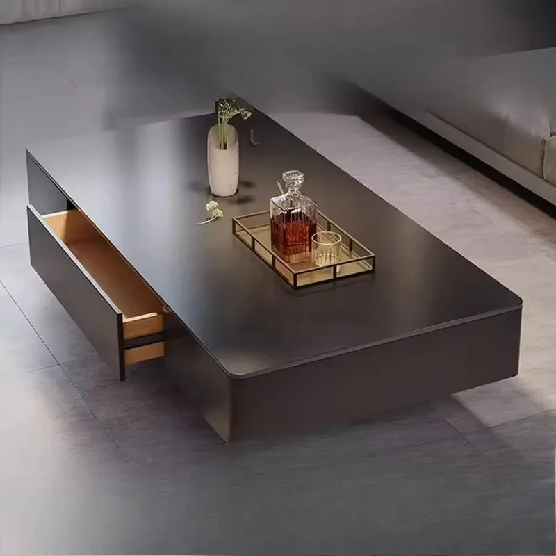 

Wood Storage Designer Coffee Table Black Drawer Unique Luxury Coffee Table Modern Space Saving Couchtisch Furniture For Home