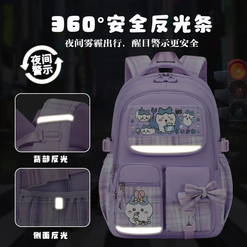 Line dog-mochila escolar con estampado de dibujos animados para niños, morral escolar portátil de tercera a sexta clase, novedad de 2024