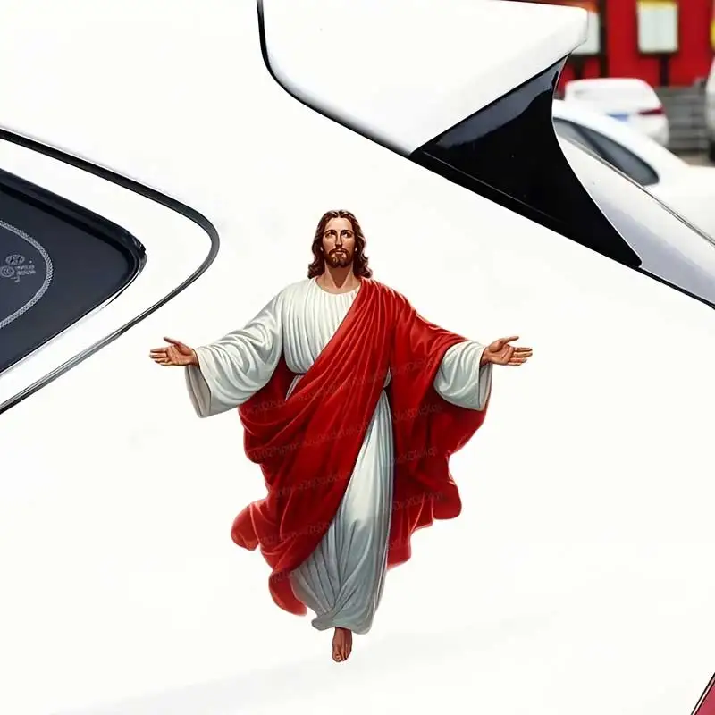 Scratch-Resistant Waterproof Vinyl Prayer Stickers Smooth Surface for Motorcycle Laptop Car Bumper Decoration Q51