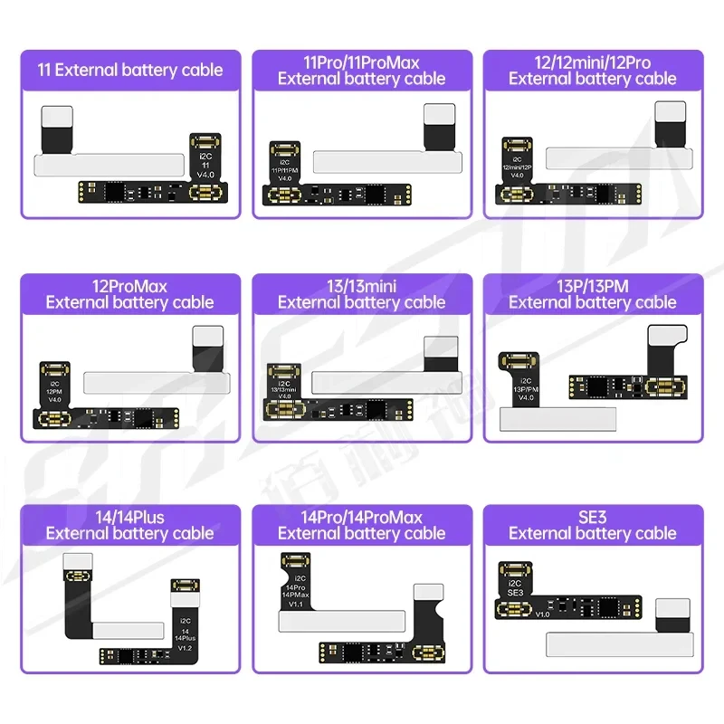 i2C KC01 Battery Repair Programmer for iPhone 8-15 Pro Max Repair Data Error Health Warnning Cycle Times Modify tools sets