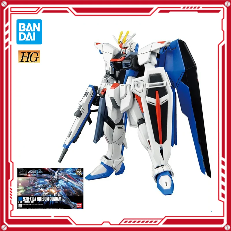 W magazynie Bandai HGCE 1/144 Gundam ZGMF-X10A wolność Gundam ożywić oryginalną figurka Anime zabawkę kolekcja figurek