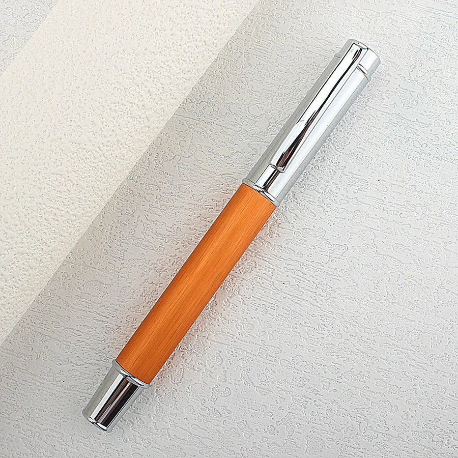 Luxury Metal Ballpoint Pen Imitation Wood Rollerball Pen Office School Supplies