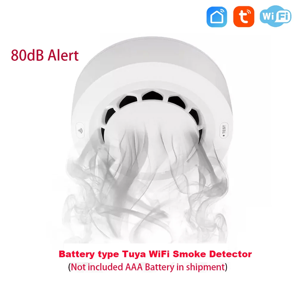 Tuya Wifi/ZigBee Rauchmelder foto elektrischer Sensor Feueralarm Home Küche Sicherheits system arbeiten mit Smart Life App