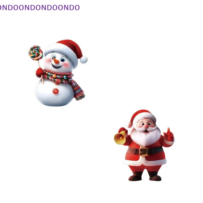 1/2 Pcs Christmas Window Clings With Snowman Santa Snowflake Patterns Removable For Xmas Holiday Party Window Decorations