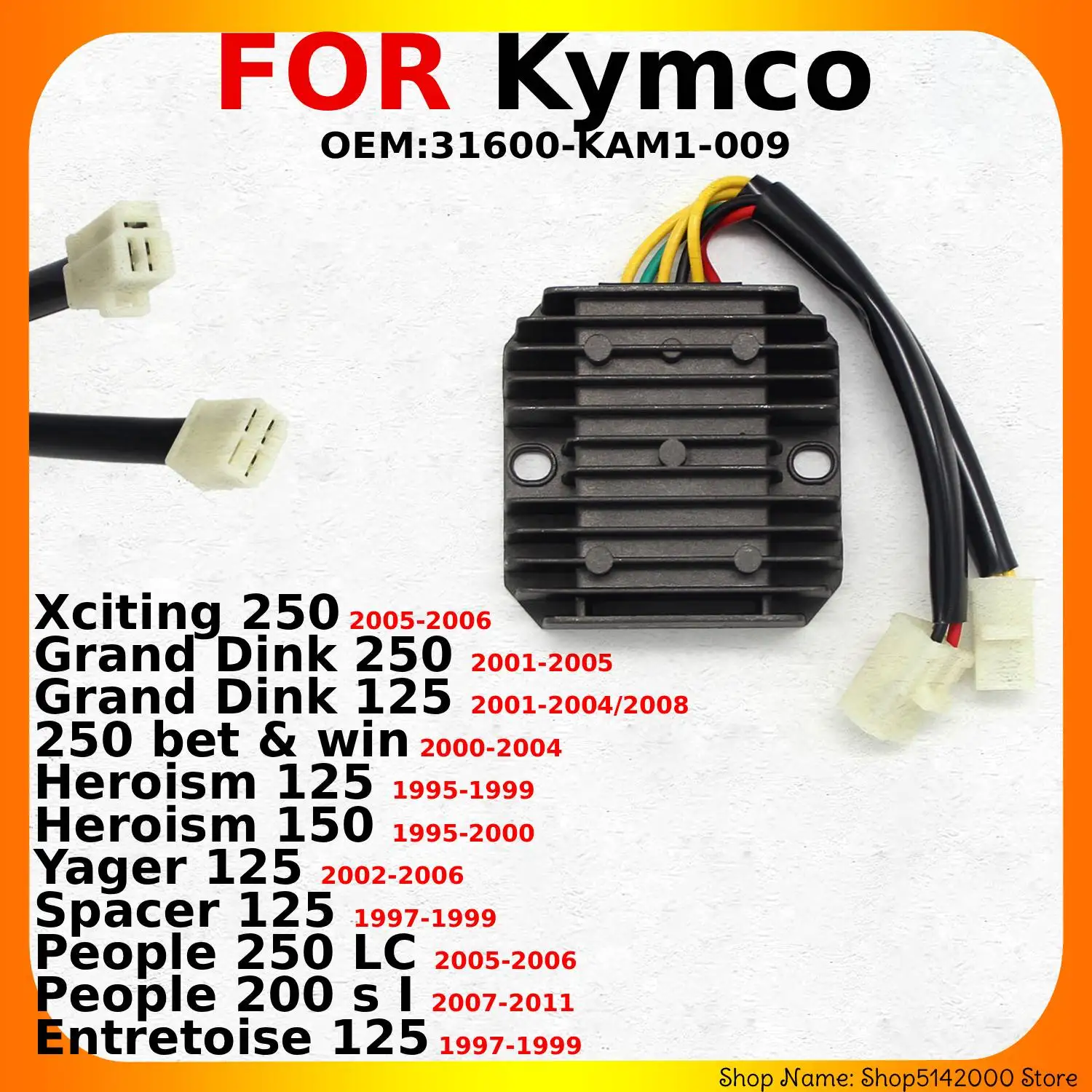 Regulator Controller For Kymco Xciting 250 Grand Dink 125 bet & win Heroism Yyager Spacer People Eentretoise LC 31600-KAM1-009