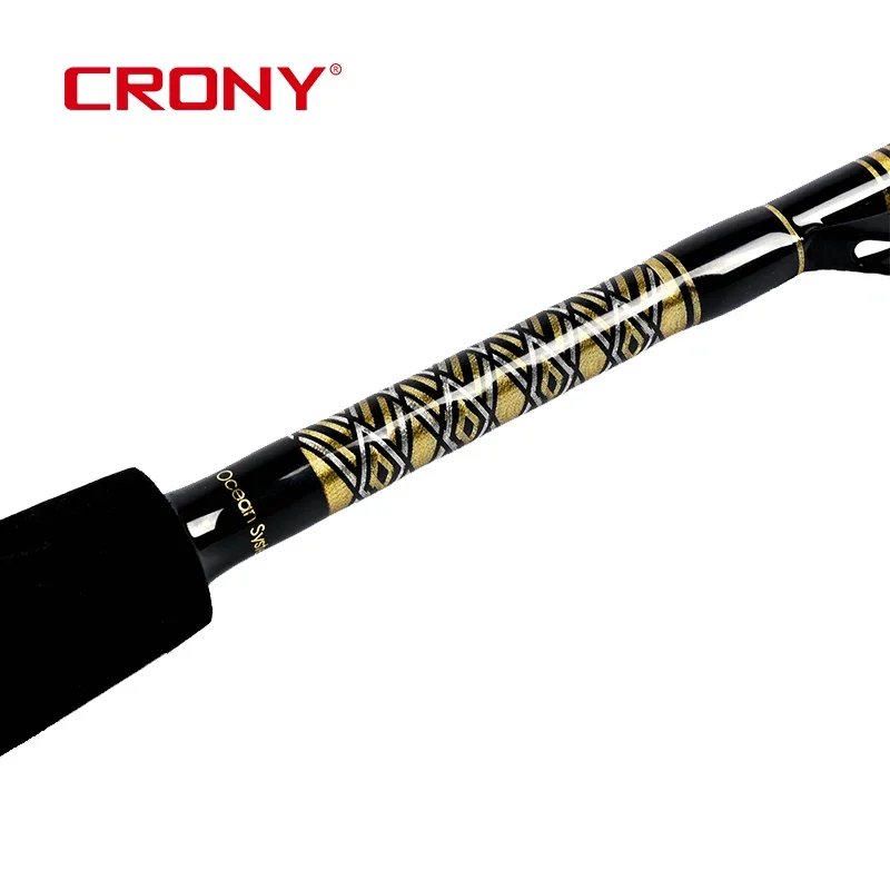 CRONY Brand Alu Bent Butt Roller Guide Big Game Pole Boat Rod Straight Butt Fiberglass Blank Deep Sea Tuna Shark Trolling Rod