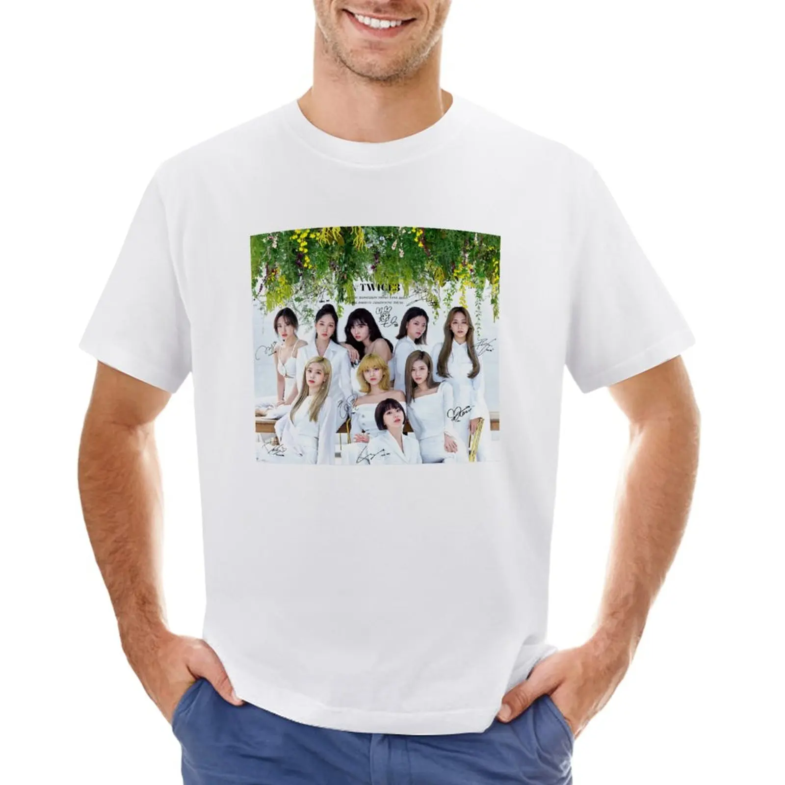 

TWICE  - TWICE#3 (With PRINTED Autographs) | Design #1 T-Shirt quick drying heavyweights summer tops designer t shirt men