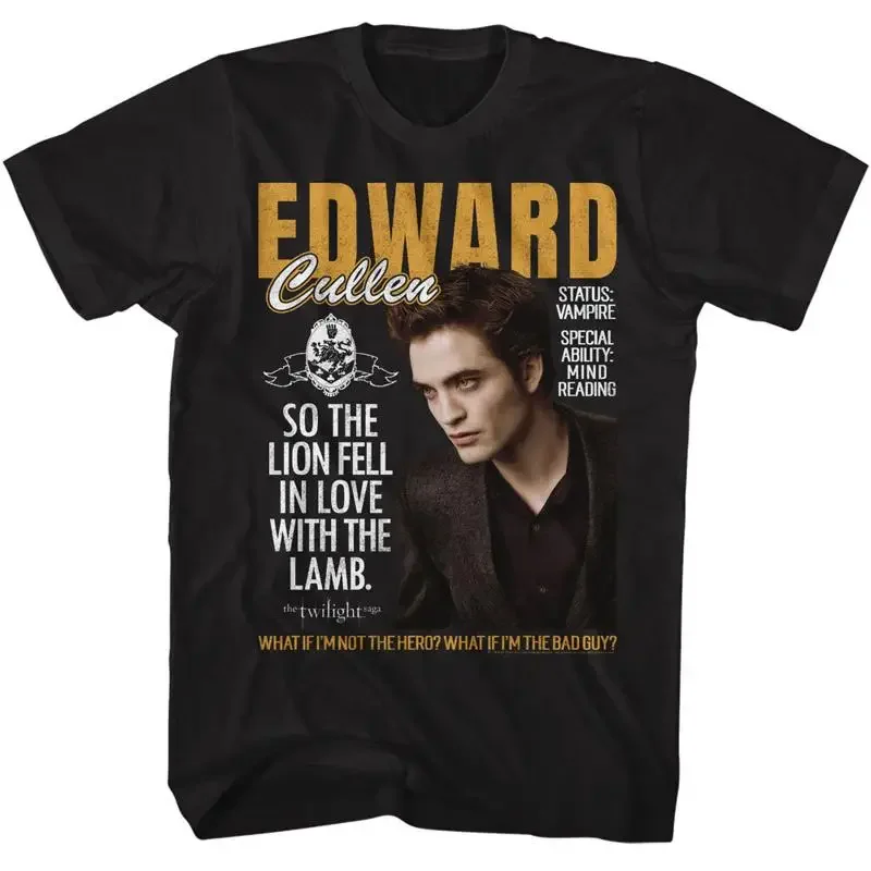 Twilight Movie T Shirt Edward Cullen Adult New Licensed Black Cotton SM 5XL