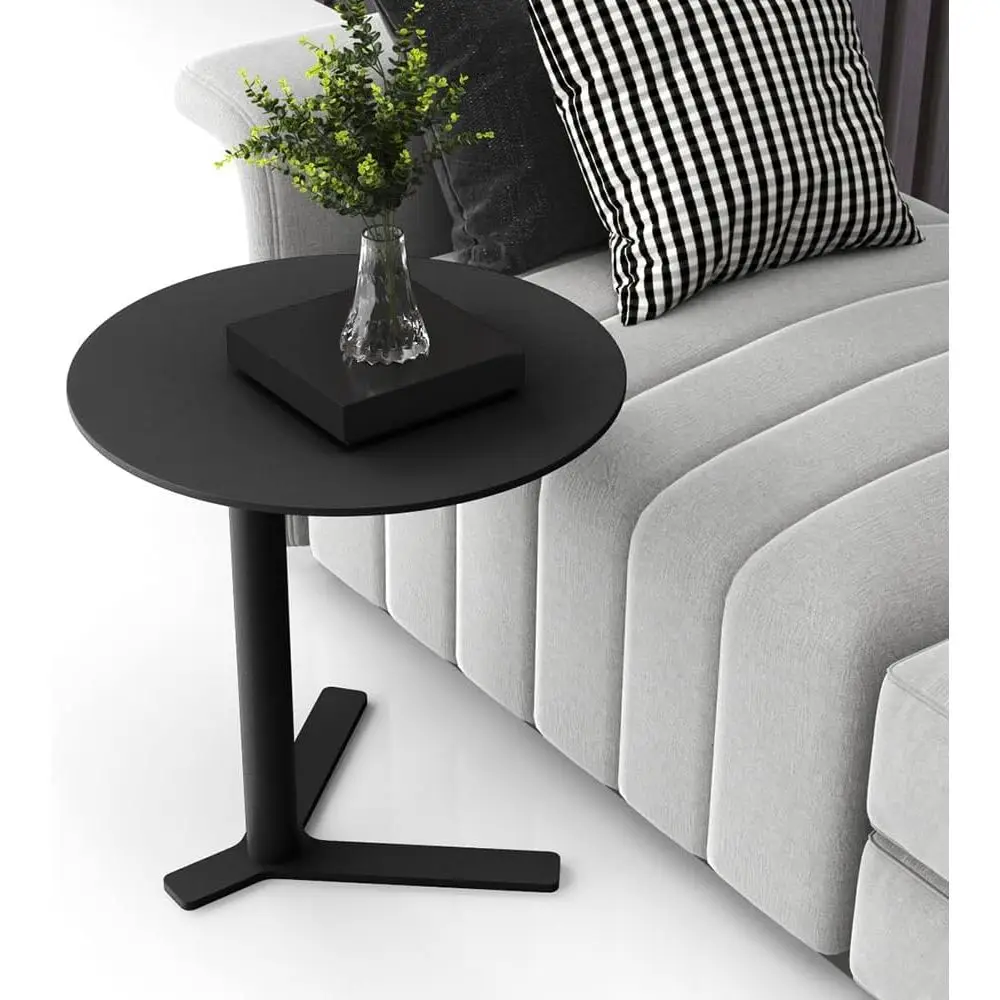 

Minimalist C-Shaped Side Table for Multi-Purpose Use: Versatile Metal Accent Table for Home and Outdoor Spaces