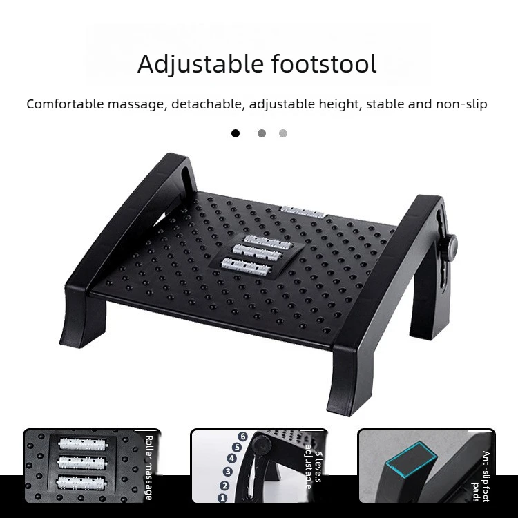Bathroom Footstool Office Footstool Ergonomic Pad Massage Step Adjustable Footstool Study Sofa Table Lightweight Easy To Store