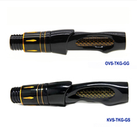 Fishing rod spinning reel seat OVS KVS body color black glossy, aluminum colorful crown screw down nut,with inner carbon tube