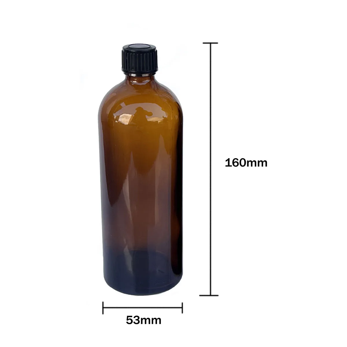 200ml AMBER Dram Glass Bottle with Screw Cone Caps with Cone liner Drum cap NEW